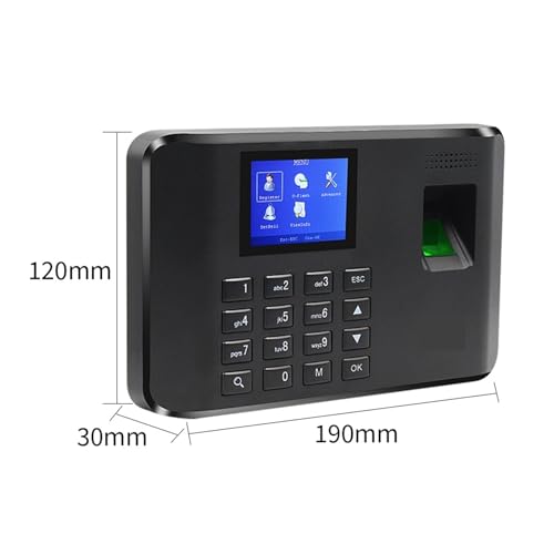 CUTPOIY Time Clock,Biometric Attendance System USB Fingerprint Exit Record Recorder Reader Time Clock in Employees Date Machine Electronic Device