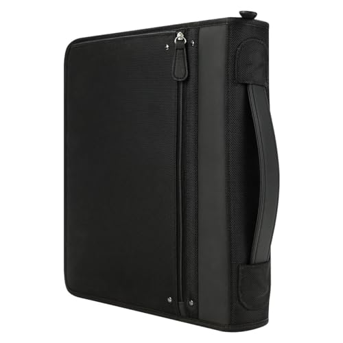 FranklinCovey - Friday Ring-Bound Binder for FranklinCovey Planners | Nylon - Zipper Binder with Handles (Monarch, Black)