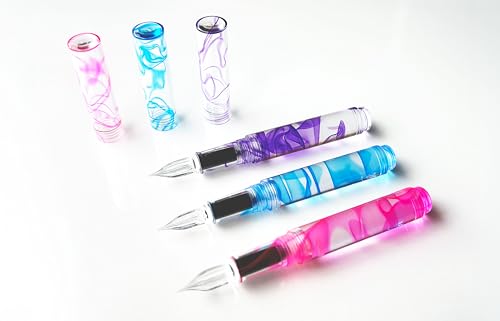 寺西化学 Teranishi Chemical Industry Glass Pen Guitar Glass Pen Aurora with Cap Aqua Blue GLAA-AQBL