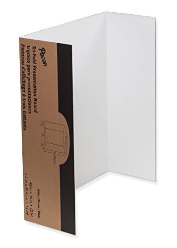 Pacon Presentation Boards, Single Wall, White, 48" x 36", 4 Count