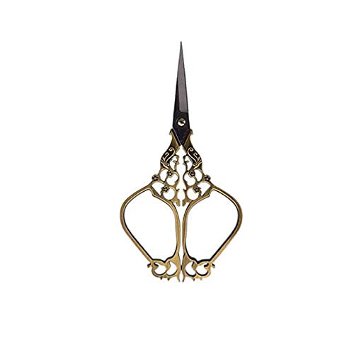 DSWMY Craft Scissors, Craft Scissors Stainless Steel Vintage Tailor Sewing Embroidery Fabric Cutter Yarn Shear