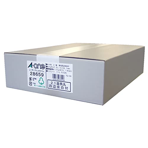 e-wan (A – One) Label Seal [Laser Printer] Matte Paper White A4 21 Surface Four Sides margin with Beveled