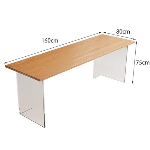 XIXSERTHIA Computer Desk Acrylic Desk Home Computer Desk Desk Desktop E-Sports Table Bedroom Study Table Long Desk Workbench Office Desks(160 * 80 * 75cm)