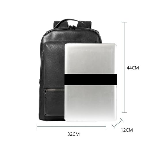 ROROR Large Capacity Backpack For Men Leather Casual Computer Bag Mens Travel Cowhide Business Backpack