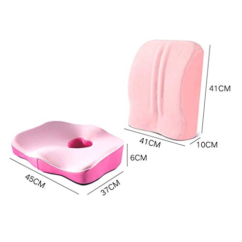 UIOLCFG Lumbar Pillow - Seat Cushion Orthopedic Memory Foam and Support Pillow Back by Upper and Lower for Chair Pain