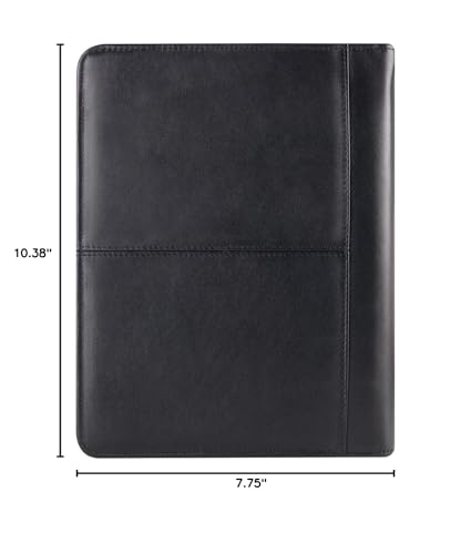 FranklinCovey - FC Signature Ring-Bound Binder for FranklinCovey Planners | Nappa Leather - Zipper Binder (Classic, Black)