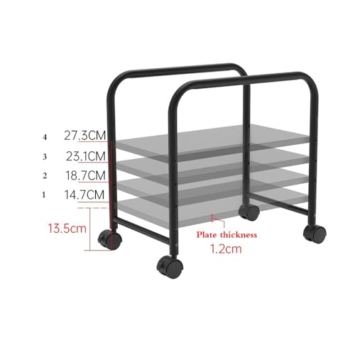 VHDY85KA Office CPU Stand PC Tower Stand CPU Rolling Stand Adjustable PC Mobile Cart Holder with 4 Locking Rolling Caster Wheels Fits Most PC Gaming Case Accessories