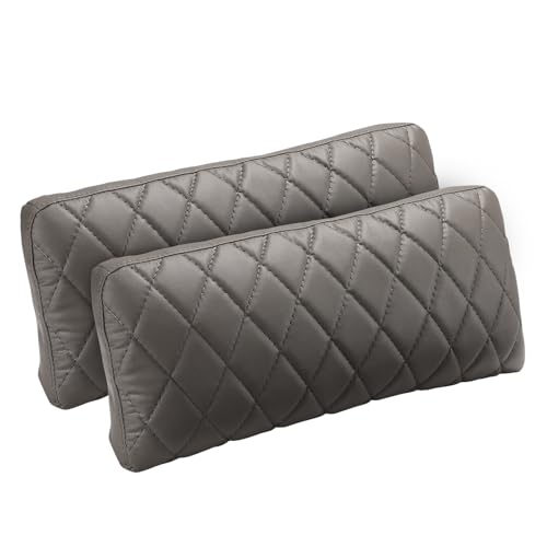 Weilianda Memory Foam Quilted Lumbar Support Pillow Back Cushion, 2 Set