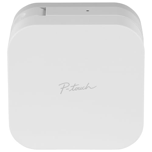 Brother P-Touch Cube Color Smartphone Label Maker, Bluetooth Wireless Technology, Multiple Templates Available for Apple & Android Compatible – White