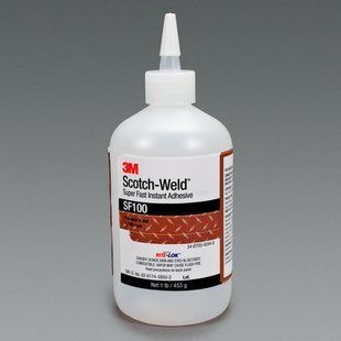 3M Scotch-Weld SF100 Super Fast Instant Adhesive, 80 - 120 cps Viscosity, 1 lbs Bottle, Clear