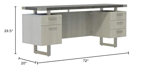 Safco Mirella Free Standing Credenza BBB-BF in Stone Gray