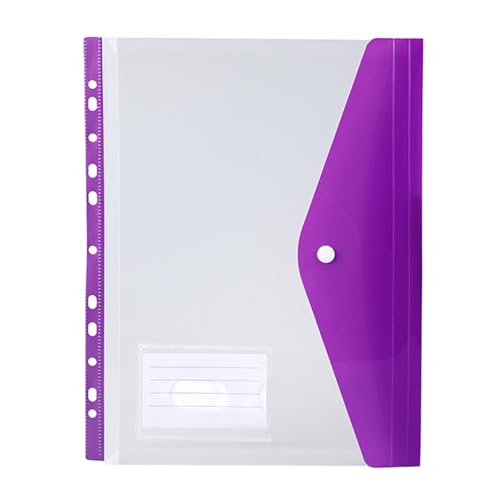 folders 6 Pack Plastic Binder Pocket Document Storage