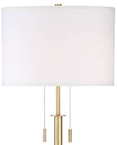 Possini Euro Design Encino 60" Tall Antique Brass Modern Tripod Floor Lamp