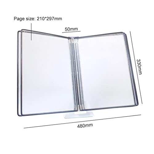 GAZOGJ Desktop Reference Organizer - Catalog Display Rack, with 5 Display Pockets Desktop Reference System,Multicolor