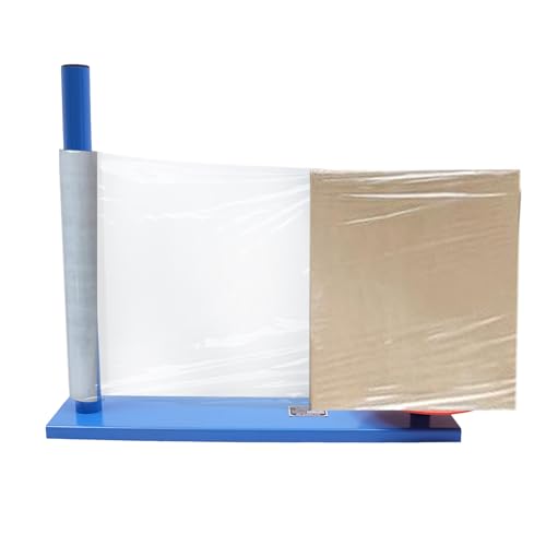 Manual Wrapping Machine, Industrial Strength Stretch Film Dispenser Tool, 132.28 Lbs Load Capacity Film Dispenser Wrap Bench, Pallet Packing Machine for Warehouse, Factory, Express Station