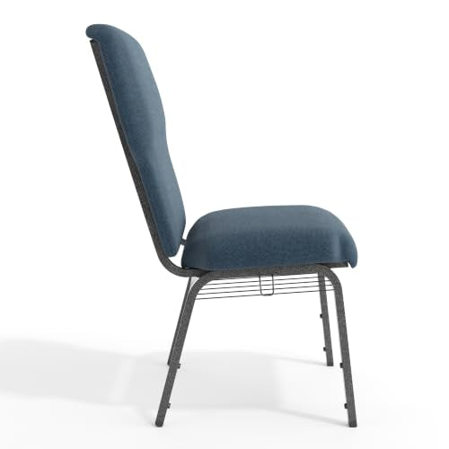 Flash Furniture 21 in Wide Church Chair, Navy