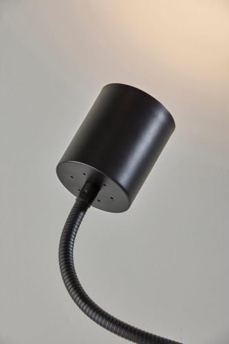 Adesso Black LED Desk Lamp with Stone Base