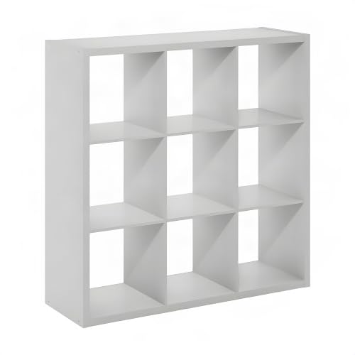 Furnifact Engineered Wood 9-Cube Shelving Unit with Open-Back Design