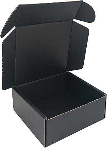 CH-BOX 400 Pack 5x5x2'' Small Shipping Boxes, Corrugated Cardboard Mailers for Business, Black (CM552B-400)