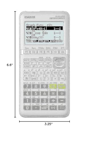 Casio fx-9750GIII Graphing Calculator, Python Programming, White