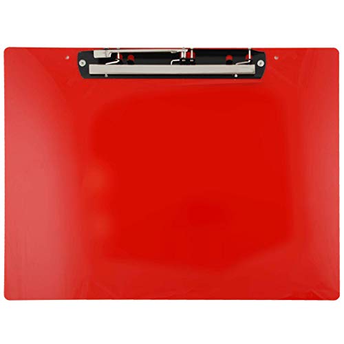 11x17 Clipboard with 11-inch Metal Hinge Clip. 19.5in Length Extra Large, Thick Red Acrylic Clip Board for Drawing, Engineering, Drafting, Art, and More. Durable Document Holder