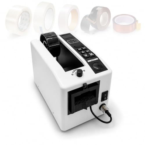 Automatic Tape Dispenser, Utomatic Tape Dispenser for 7-50mm Width Tape, Digital Display, 999mm Cut Length Tape Cutter, for Office, Shipping, Warehouse Wrapping/Packing