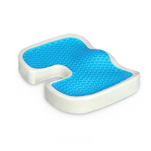 QIYUDS Seat Cushion-Seat Cushion & Lumbar Support for Office Chair, Car, Wheelchair, Memory Foam Pillow, Washable Covers - for Relief of Back Pain