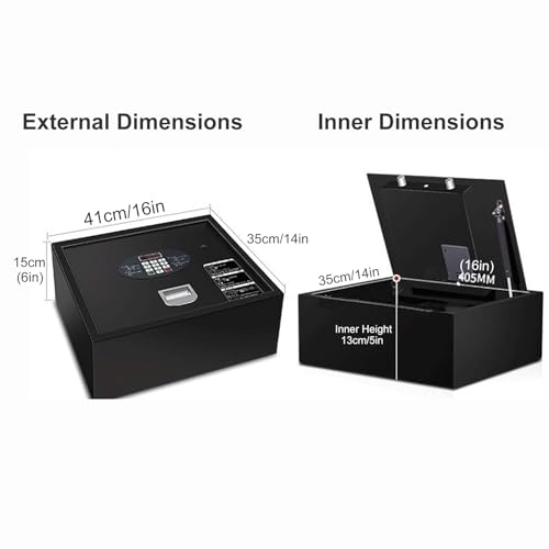 Floor Safe Small Security Box Digital Safe Fireproof Safebox Lock Box for Hotel, Office, Home or Apartment