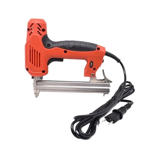 Oil-Free Pneumatic Staple Gun Heavy-Duty Stapler 1022J Framing Tacker U Stapler Electric Staples Gun with 300Pcs Nails 220V 2000W Electric Power Tools