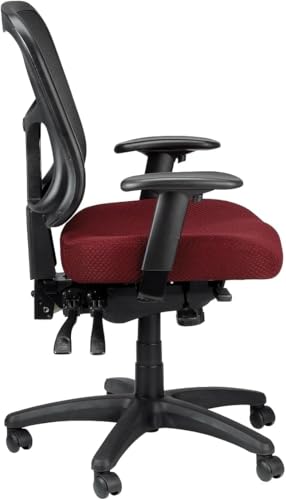 Tempur-Pedic TP8000C Ergonomic Mesh Swivel Task Chair with Tempur Material, Cooling Gel Layer, Burgundy