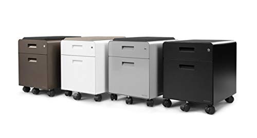 UPLIFT DESK 2-Drawer File Cabinet with Seat, Rolling (White)
