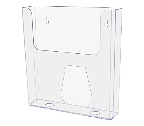 Marketing Holders File Catalog Rack Wall Mount 8.5" w Pamphlets Magazine Literature Display Clear Acrylic