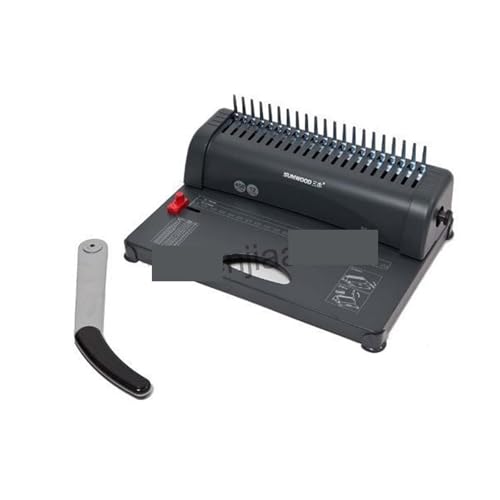 Binding Machines, A4 Paper Comb Type Financial Binding Machine Manual Rubber Ring Clamp Hole Punching Machine 21 Hole Manual Binding Machine 1pc