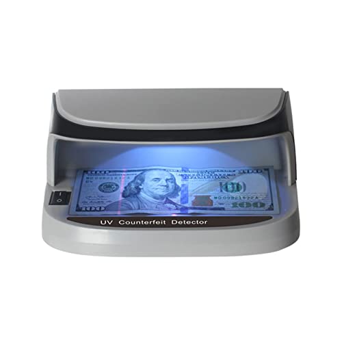 VGVGV Money Counter Machine, Desktop Counterfeit Bill Money Detector Portable Cash Currency Banknotes Notes Checker Support Ultraviolet UV and Magnifier for Banknotes Detecting