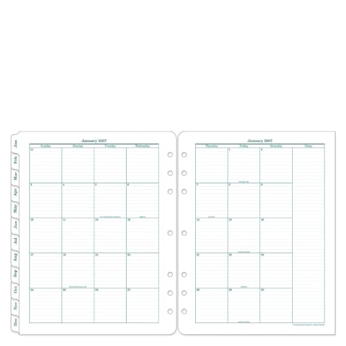 FranklinCovey - Original Two Page Per Day Ring-Bound Planner (Monarch, Jan 2027 - Dec 2027)