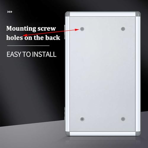 Laohucai Key Cabinet Key Lock Box Wall Mount, Aluminum Alloy Box Safe Storage Cabinet Large Capacity with Key Tags and Adjustable Hooks for Hotels Schools Businesses Real Estate Car Dealert(120 Key)