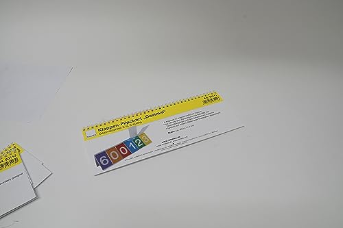 TimeTEX Cardboard Flap Flip Chart Decimal Numbers 0-9