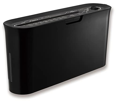 Paper Shredder for Home Office, Black Compact Design, 2 Sheet Crosscut Paper, 10 Mins Running Time B08BK