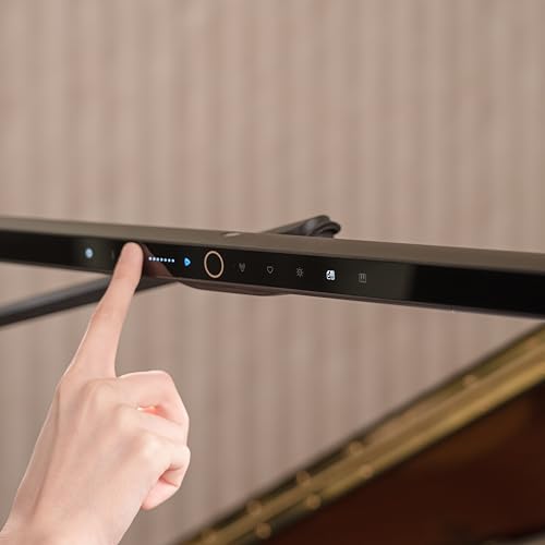 BenQ PianoLight Grand, LED Piano Floor Lamp for Grand, Upright & Digital Pianos, Wide & Even Illumination, Auto Dimming, 14 Brightness Levels x 7 Color Temperatures, Auto On/Off, Black