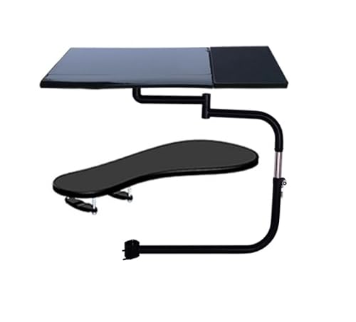 NBGYS Ergonomic Chair Mount Keyboard Tray - Adjustable Laptop & Mouse Stand for Gaming & Workstation, Fits Round Bars up to 1.96 Inch Thickness (OK033B)