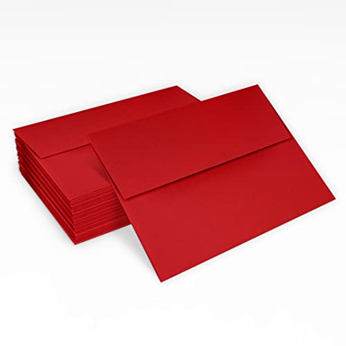 LUXPaper A2 Invitation Envelopes | Peel & Press | 4 3/8" x 5 3/4" | Ruby Red | 80lb. Text | 500 Qty