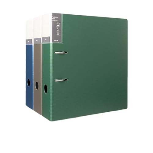 Jingzai202405 Organizer 3-piece A4 Perforated File Folder 2-Hole Data Sheet Detachable Archive Storage Folder for Office(Multi-Colored)