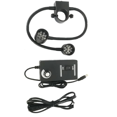 Microscope Accessories Kit 22-32MM 3W Dual Lights 2 X12 LED Lamp for Stereo Microscope Camera Microscope Slides(25.5mm Diameter)