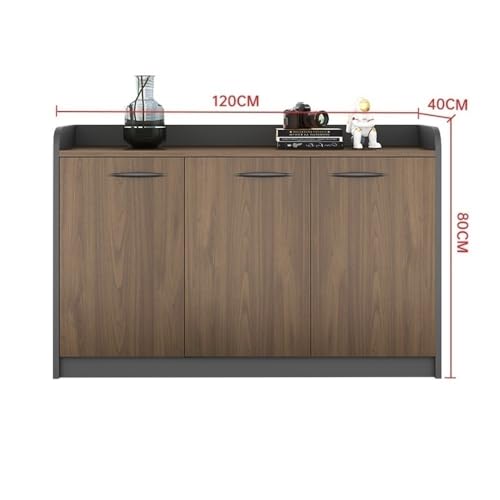 YXIANG56Q Filing Cabinet Three Door Office Storage Low Cabinet File Wooden with Handle Storage Data Storage Cabinet(Brown)