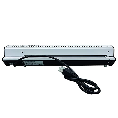 INTBUYING All Metal Shell 12.5inch Thermal Hot Cold Laminator Machine with Inside Heating Tube 4 Rubber Roller for Sealing Photos