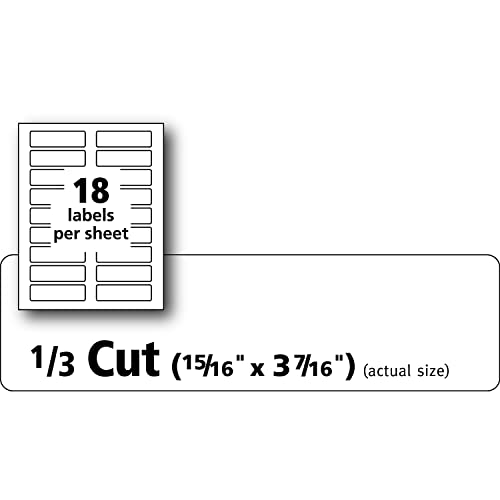 Avery 8425 File Folder Labels, X-Large, 1/3 Cut, 450/PK, White