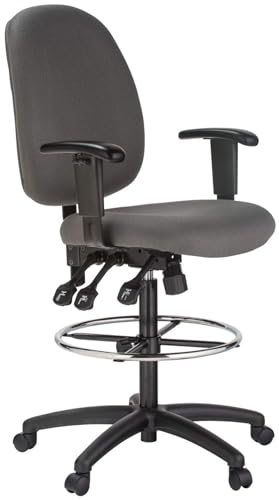 Harwick Extra Tall Ergonomic Drafting Chair, Gray Fabric