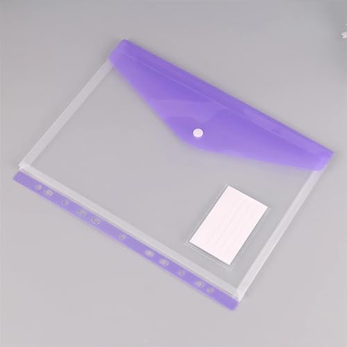Filing Envelopes Multi-use Transparent Document Storage Frosted Bag File Bag Papers Pouch Folder for Office Home(Green)