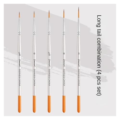 BoBoHui 12models Imported Nylon Long Tail Line Brush Very Fine Cartoon Art Line Outline Detail Pen Digital Birch Watercolor Painting Pen