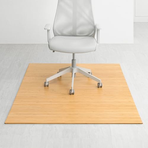 Anji Mountain 72" x 48" Bamboo Office Chair Mat for Carpet & Hardwood Floor